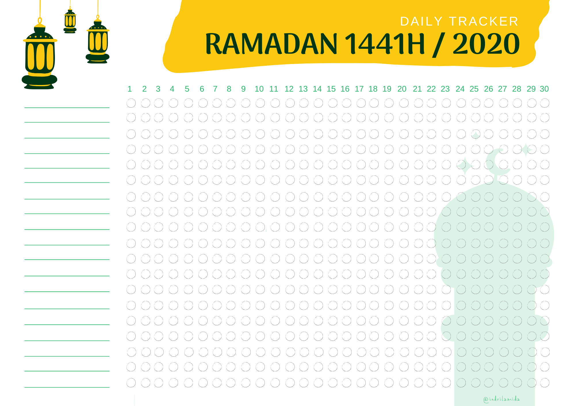 Free Printable Ramadan 1441H/2020